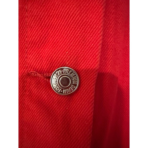Forever 21 Women's Red Denim Jacket - Picture 4 of 5